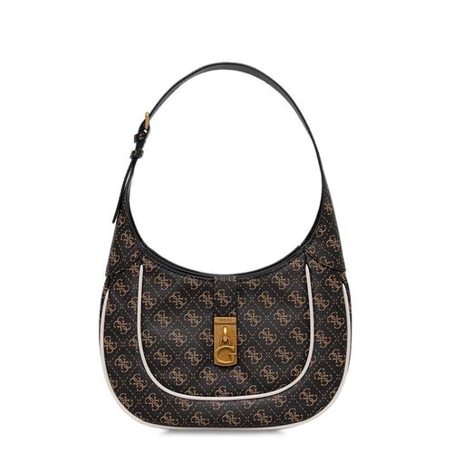 Guess Maimie Hobo Frauen 4G Logo Druck Synthetische Handtasche Braun – EINHEITSGRÖSSE / Braun