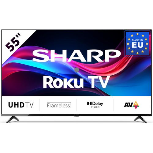 Sharp 55GJ4225E 55'' UHD Roku Smart TV schwarz