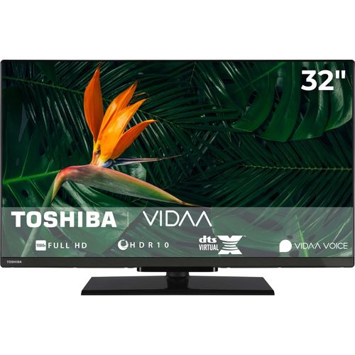 Toshiba Fernseher 32 Zoll Smart TV VIDAA Full HD Fernseher HDR Smart TV mit Triple-Tuner, LED TV