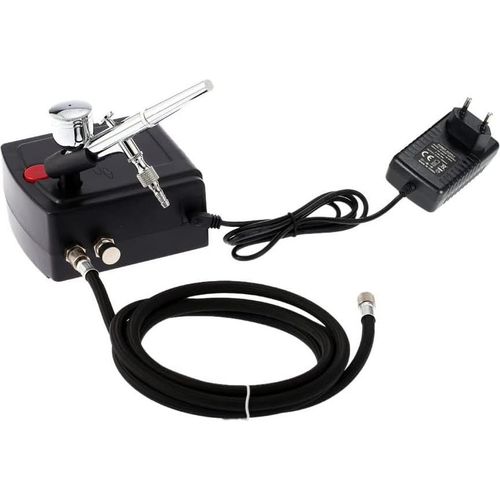 Airbrush - Airbrush Kit - Professionelle Airbrush - Airbrush Luftkompressor Kit - Hochdruckpistole - für Kunst Malen Craft Kuchen Spritzen - Schwarz