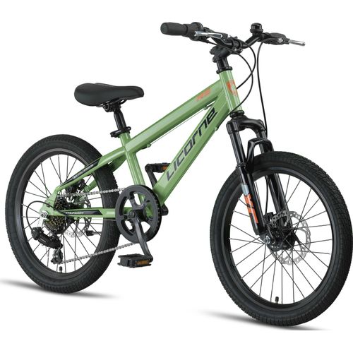 Licorne Bike Thunder Premium Mountainbike,Größe:20 Zoll;Farbe:Olivengrün