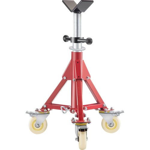Rohrständer, Rohrheberständer, V-Kopf-Rohrständer, höhenverstellbar von 20 bis 37 Zoll, Rohrheberständer mit Rollen, 882 lb, klappbare tragbare Rohrständer, für Rohre von 1/8 bis 12 Zoll, Stahl-Heberständer