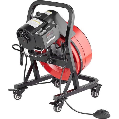 Abflussreinigungsmaschine 50FT x 1/2 Zoll manuell zugeführte Schlangenbohrmaschine mit Rädern