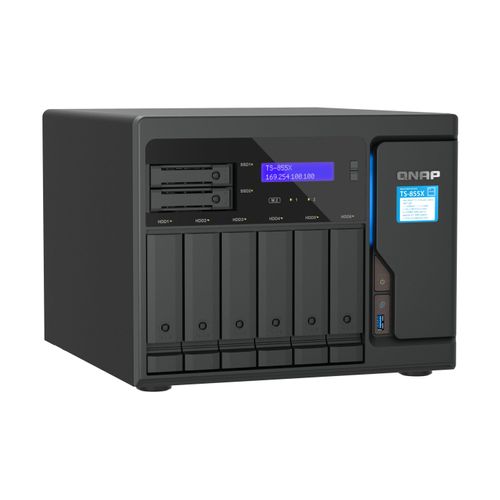 QNAP NAS-Server "TS-855X", schwarz (ohne farbbezeichnung), B:39,8cm H:34,2cm T:43,1cm, NAS-Server, NAS-Server