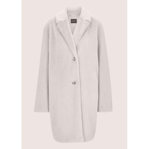 Langmantel MADELEINE "Webpelzmantel Kunstpelzmantel mit Reverskragen", Damen, Gr. 40, beige, Obermaterial: 100% Polyester PES., Modern, normal, Mäntel, Softer Webpelzmantel