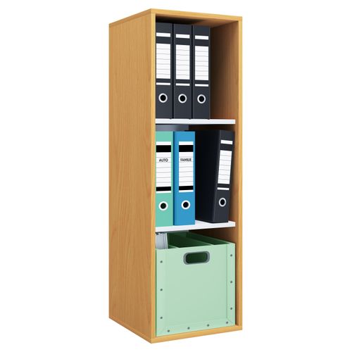 Bücherregal VCM "Holz Büro Regal Bücher Ordner Aktenregal Lona l 3f", braun (buche), B:35cm T:37cm, Regale, Bücherregal