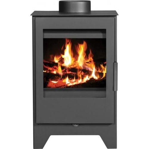 Kleiner Kaminofen Victoria Parma L schwarz, raumluftunabhängig - 5kW