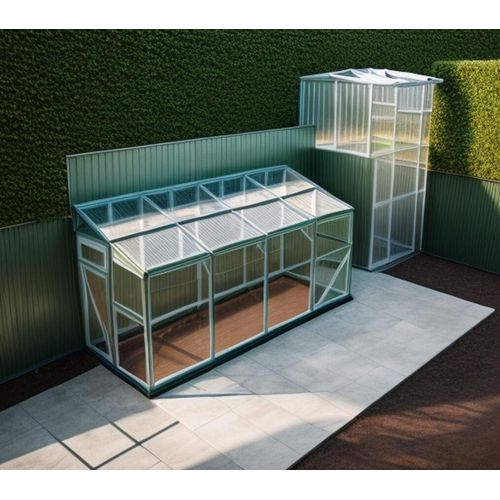 Gewächshaus an der Wand 1,5x4m - 4mm