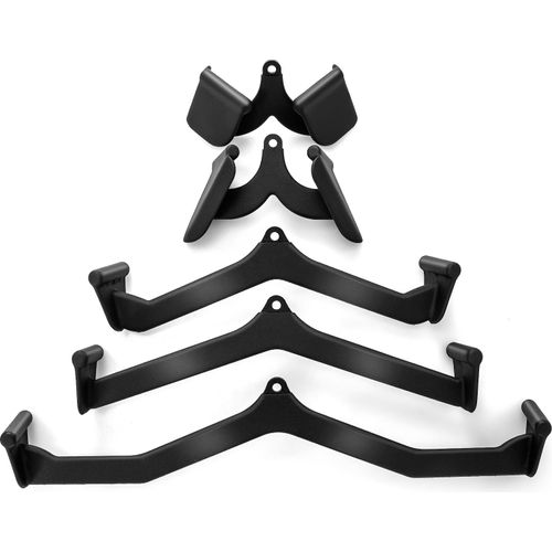 COSTWAY 5 er Set Rudegriffe für Kabelmaschine, V Form LAT Kabelzugriff mit Gummi Handgriff für Rückenkrafttraining