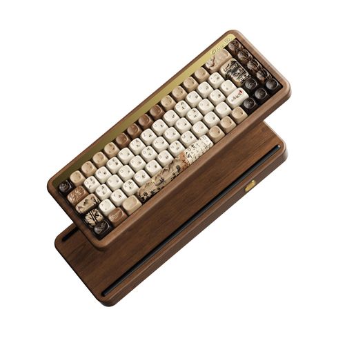 AKKO MU01 Joy of Life Gaming Tastatur RGB - Walnuss Gehäuse Cilantro - Tastatur