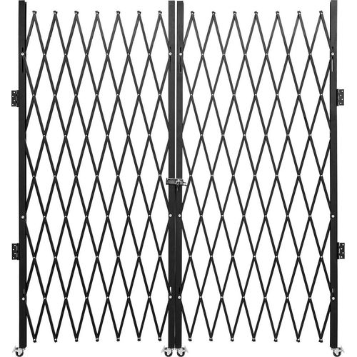 Double Folding Security Gate Folding Door Gate 5' H x 10' W Scissor Gate