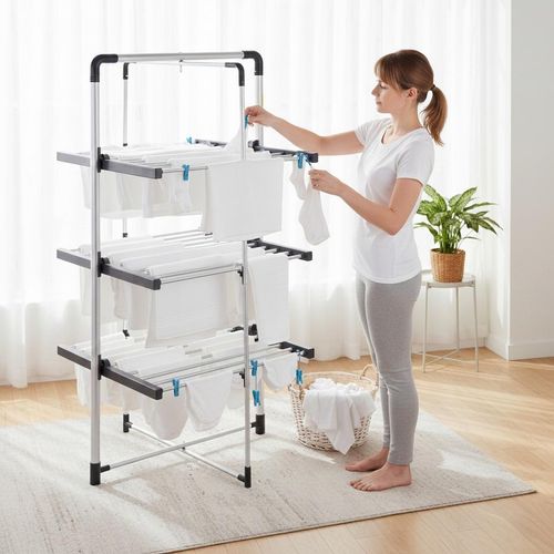 ELEKTRISCHER WÄSCHETROCKNER Zusammenklappbar Aluminium 300 W KAMILLE