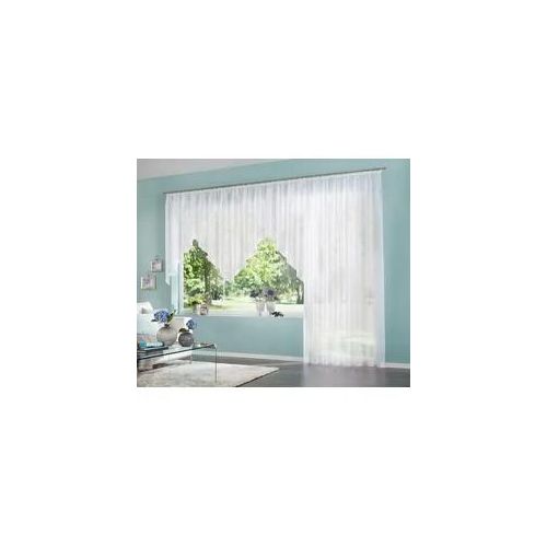 Gardine OTTO HOME "Missy" Gr. 4, weiß, B:450cm H:145cm, Polyester, Polyester, Gardinen, Fertiggardine Langstore Gardinenstore Gardine Fertigstore, Vorhang, Fertiggardine, Store, transparent