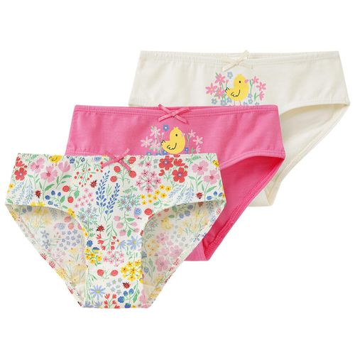 3 Mädchen Slips mit Bio-Baumwolle