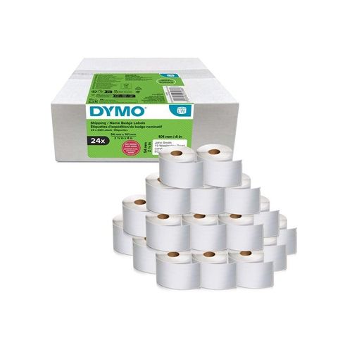 DYMO Authentic LabelWriter Large Shipping Labels/Name Badges | 54mm x 101mm | 24 Rolls of 220 Easy-Peel Labels (5.280 Count) | Self-Adhesive | for LabelWriter Label Makers