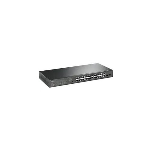 TP-LINK Netzwerk-Switch "28-Port Gigabit Easy Smart Switch mit 24-Port PoE+", schwarz, B:33,8cm H:10,2cm T:53,5cm, Netzwerk-Switches
