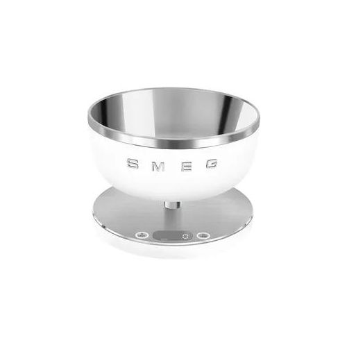 SMEG Küchenwaage "KSC01WHMWW", weiß (weiß, matt), B:20,5cm H:15cm L:20,5cm, Küchenwaagen