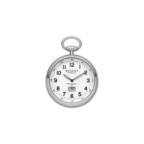 Taschenuhr REGENT, silber (edelstahlfarben), Taschenuhren, Damen, Taschenuhr, Quarzuhr, Herrenuhr, Funk, Kette