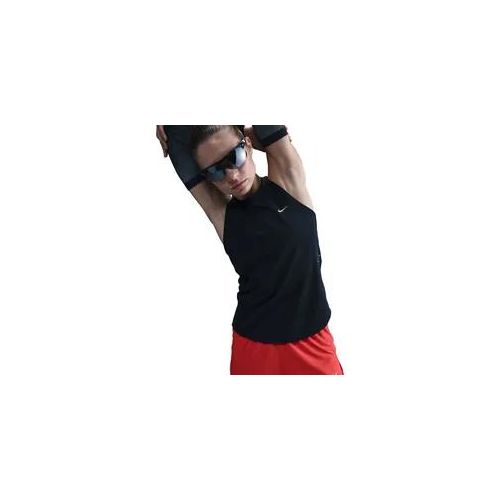 Lauftop NIKE "W NK SWIFT DF TANK TOP", Damen, Gr. XL, schwarz, reflective silv, Obermaterial: 88% Polyester, 12% Elasthan, Tops, sportlicher Stil, für intensive Workouts, leichtes Design