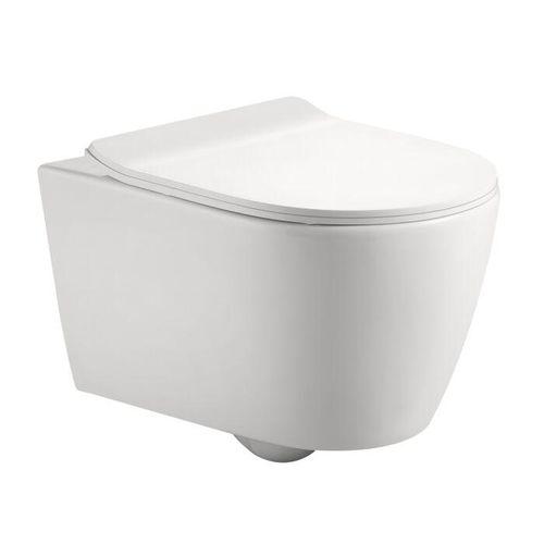 AqvaZone AqvaCeramica Wand-Tiefspül-WC weiß, 520 x 360 mm, 3 l/4,5 l, spülrandlos