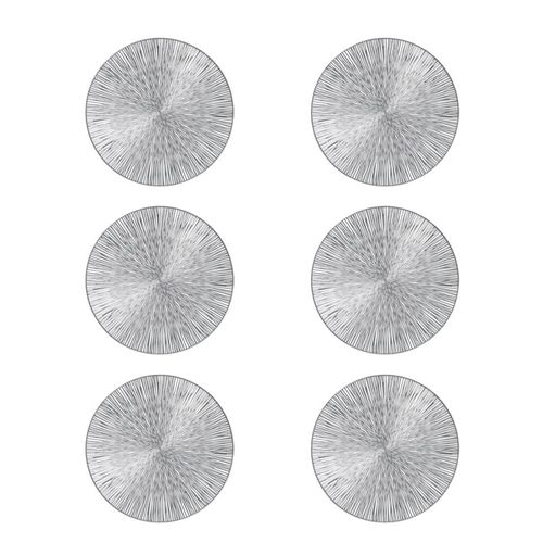 Platzset ZELLER PRESENT, silber, Ø:38cm, Platzsets, feierlichen Look