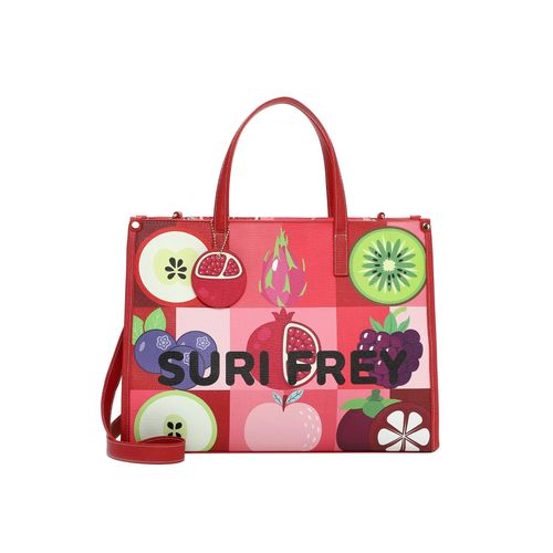 Shopper SURI FREY "Shopper SFY Issy", Damen, Gr. B/H/T: 39,5cm x 30cm x 16cm 0, rot (rot 600), PVC, Taschen Shopper