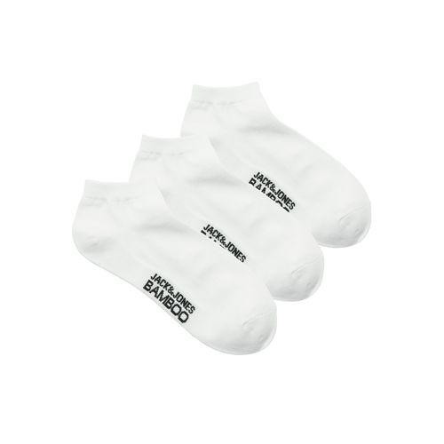 Freizeitsocken JACK & JONES "JACBASIC BAMBOO SHORT SOCK 3 PACK NOOS", Herren, weiß, Materialmix, unifarben, Socken, mit hochwertiger Materialzusammensetzung
