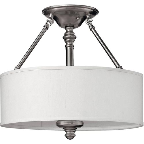 Sussex Classic Kronleuchter Gebürstetes Nickel Stahl 3 Lichter E27