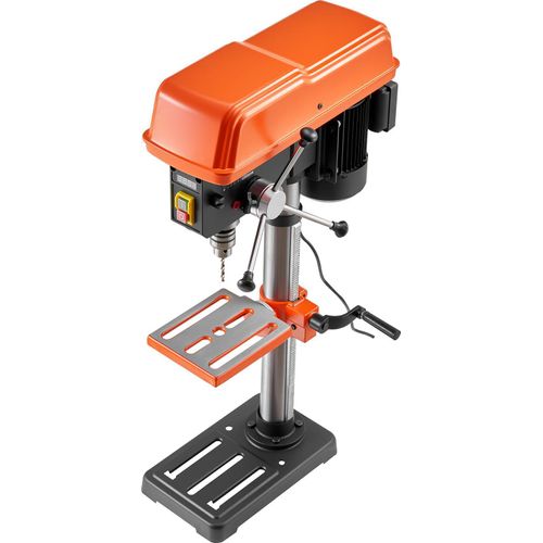 SucceBuy Tischbohrmaschine 254 mm, Säulenbohrmaschine 400 W, Standbohrmaschine mit variabler Drehzahl 440-2600 U/min, Laserführung, neigbarer Tisch bis 45° & LED, geeignet für Holz- und Metallarbeiten