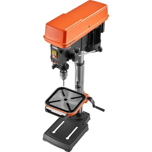 SucceBuy Tischbohrmaschine 305 mm, Standbohrmaschine 550 W, Säulenbohrmaschine mit variabler Drehzahl 340–2200 U/min, Neigbarer Arbeitstisch 45°, Laser & LED, Bohrgerät für Holz- und Metallarbeiten