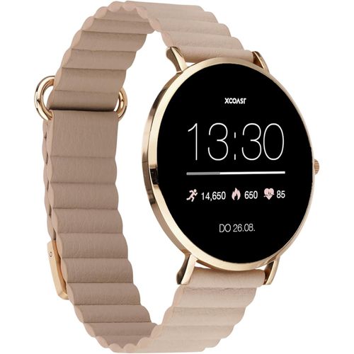 X-WATCH SIONA Damen Smartwatch Roségold – 1" OLED Display, Puls, Schlaftracking, Fitness Armband, Pedometer, Benachrichtigungen, iOS & Android