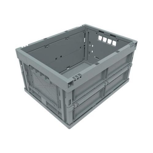 EURO-Maß Faltbox 4322, ohne Deckel, für Lager- und Mehrwegtransport, Inhalt 20,3 Liter, grau