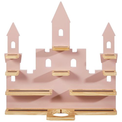 Ben'n'jen Regal für Toniebox und Figuren , Naturfarben, Pink , Holz , Kiefer , massiv , Abstraktes , 9 Fächer , 58x59x15 cm , FSC , Typenauswahl, Toniebox und tonies®-Figuren kompatibel , Wohnzimmer, Regale, Wandregale