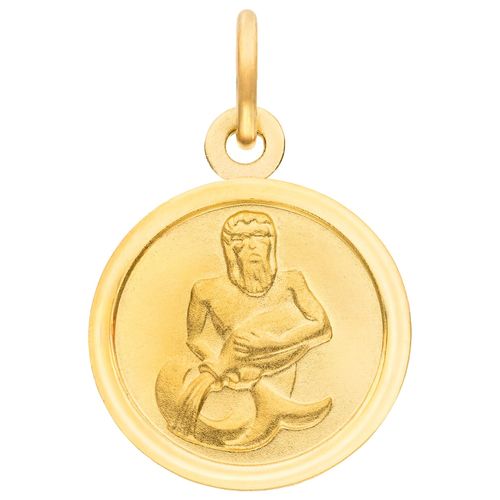 Sternzeichenanhänger JOBO "Sternzeichen rund 12 mm", gelbgold 333, Schmuckanhänger, Damen, Wassermann, Gelbgold 333, 8 Karat 333 Gold