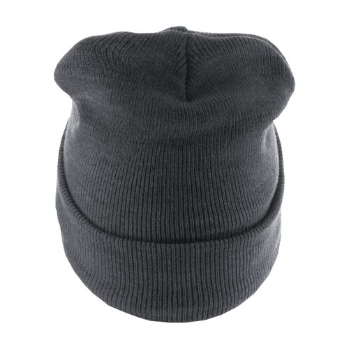Beanie MSTRDS "MSTRDS Accessoires Beanie Basic Flap Long Version", Herren, Gr. onesize, grau (erdgrau), Kunstfaser, Mützen Beanie