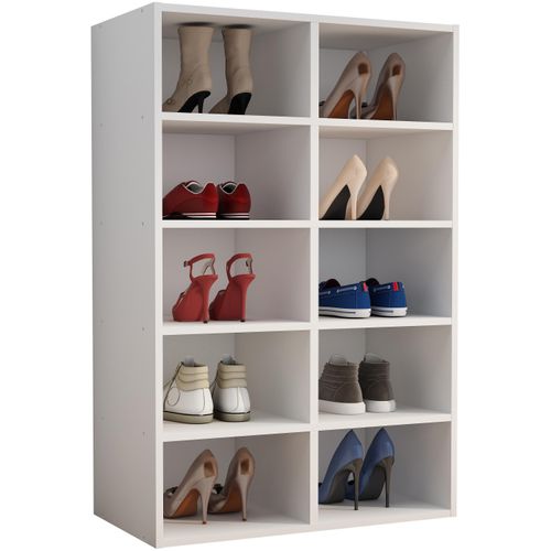 Schuhregal VCM "Holz Regal Schuhschrank Schuhregal Hinsol M", weiß, B:55cm T:30cm, Regale, Schuhregal