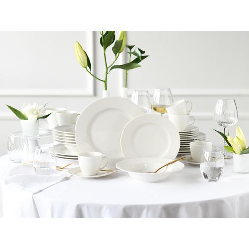 Kombiservice CREATABLE "Venice, Service 30-tlg.", weiß (creme), 30, Porzellan, Geschirr-Sets, Kombiservice, Klassische Tischkultur, Zeitlose Eleganz