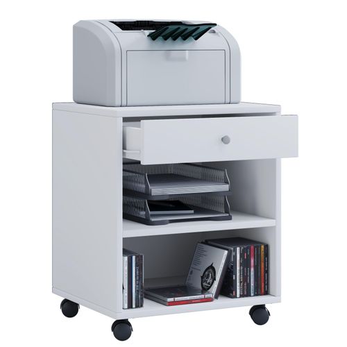 Container VCM "Holz Rollcontainer Bürocontainer Schublade Salda", weiß, B:45cm T:38cm, Obermaterial: 100% Holz Wood., Rollwagen, Rollcontainer