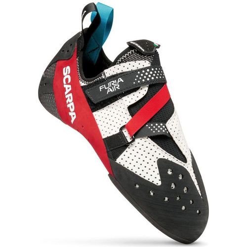 Furia Air Kletterschuh - ultraleicht, sensibel und sockenähnlicher Sitz - Scarpa, Farbe:1152-ice/red, Größe:39 (5.5 UK)