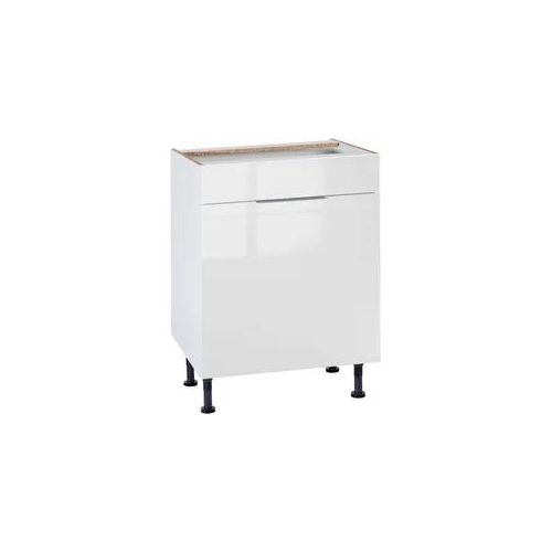 Spülenschrank OPTIFIT "Tara", weiß (weiß glanz), B:60cm H:87cm T:58,4cm, Schränke, Spülenschrank, Breite 60 cm