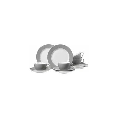 Kaffeeservice RITZENHOFF & BREKER "Geschirr-Set, Service", grau, 12 Stk., Porzellan, Geschirr-Sets, Kaffeeservice, 12 Teile, für 4 Personen