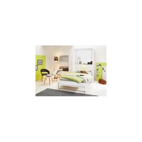 Schrankbett PRIESS "Ancona", weiß, H:211cm, Schrankbetten, mit Regal und LED-Beleuchtung