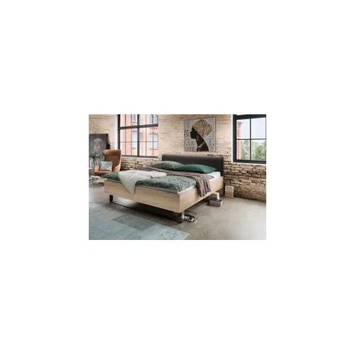 Bett WIEMANN "Brüssel", beige (steineiche nachbildung, schiefer nachbildung), B:189cm L:208cm, Betten, Bett