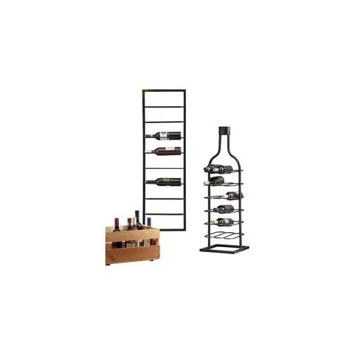 Weinregal HEINE HOME, schwarz, B:29cm H:104cm T:29cm, Metall, Regale, Weinregal