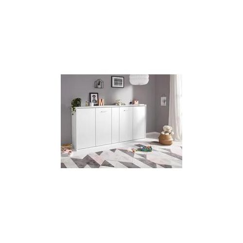 Schrankbett PRIESS "Oregon", weiß, H:102cm, Schrankbetten, wahlweise mit LED-Beleuchtung