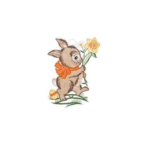 Fensterbild "Fensterbild "Hase" farbig", bunt, B:16cm H:22cm, Polyester, W. REUTER & SOHN - PLAUENER SPITZE, Fensterbilder