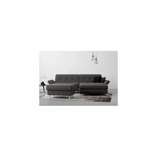 Polsterhocker HOME AFFAIRE "Maredo", grau (fango), B:90cm H:49cm T:60cm, Hocker, Polsterhocker, Federkern-Polsterung, passend zur "Maredo"-Serie