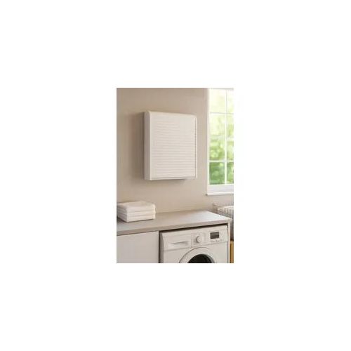 Medizinschrank BISCHOF "Salus", weiß (weiß glanz), B:42cm H:48cm T:10cm, Kunststoff, Schränke, Kompaktes Medizinschränkchen mit verschließbarem Rolladen