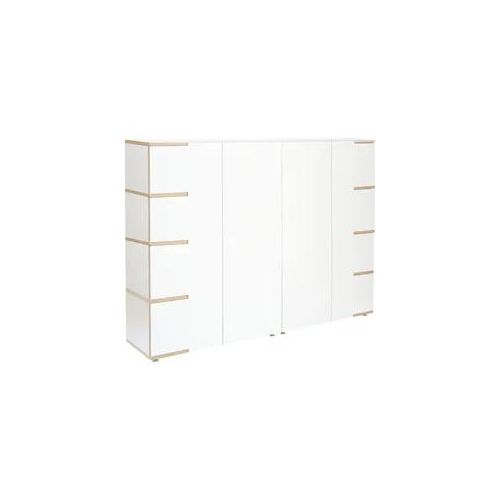 Mehrzweckschrank TOJO "stau", weiß, B:200cm H:145cm T:40cm, MDF, Schränke, Mehrzweckschrank