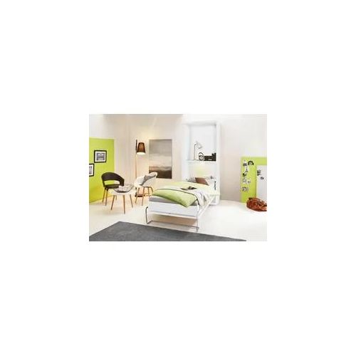 Schrankbett PRIESS "Ancona", weiß, H:211cm, Schrankbetten, mit Regal und LED-Beleuchtung